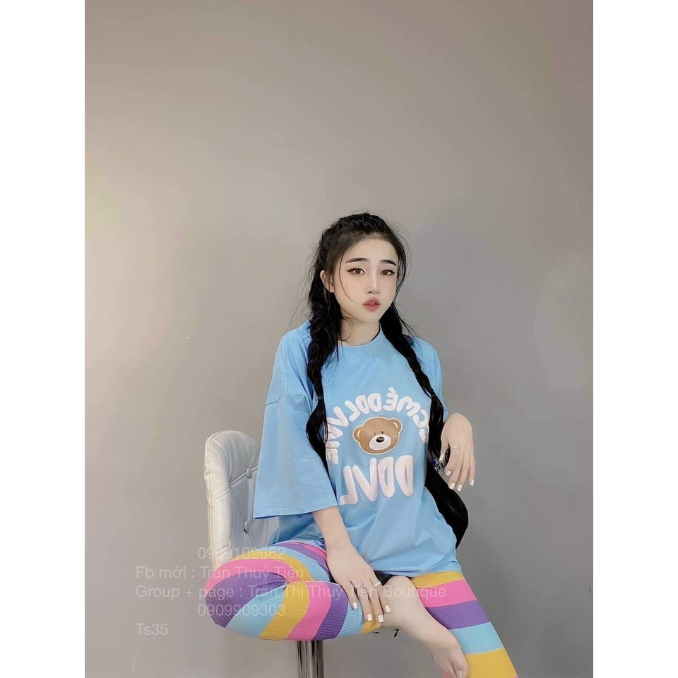 Set bộ thun cầu vồng chất liệu cao cấp, vải cotton mềm mại, thoáng mát, trẻ trung - 𝑲𝒉𝒐 𝒔𝒊̉ 𝑺𝒂̀𝒊 𝑮𝒐̀𝒏 | BigBuy360 - bigbuy360.vn