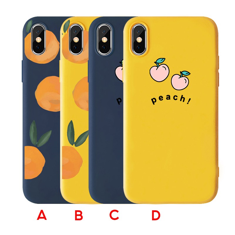 Ốp lưng điện thoại nhựa mềm iPhone 11 11Pro 11Promax 6 6s 6plus 6splus 7 7Plus 8 8Plus X XS XR Xsmax SE(2020) Peach hình trái đào | BigBuy360 - bigbuy360.vn