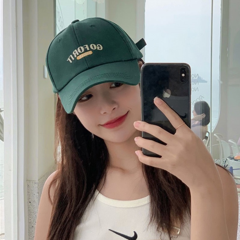 Mũ lưỡi trai phối chữ Go For It  thêu cá tính