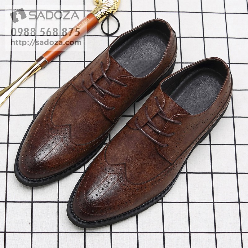 Giày Nam Đẹp - FREESHIP - Giày Da Nam Cao Cấp Chất Chơi GD54 | BigBuy360 - bigbuy360.vn