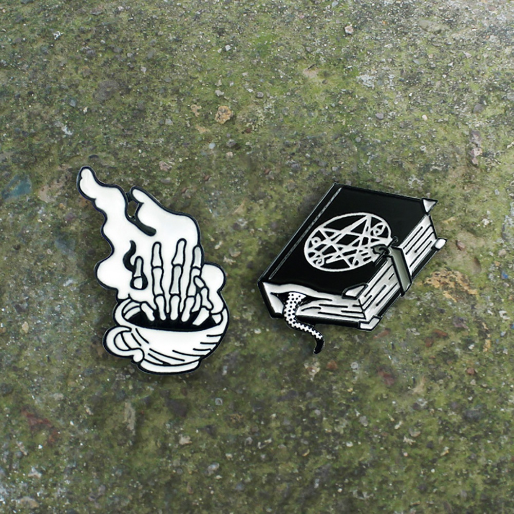 Huy Hiệu Cài Áo Hình Tách Cà Phê/Sách Thời Trang