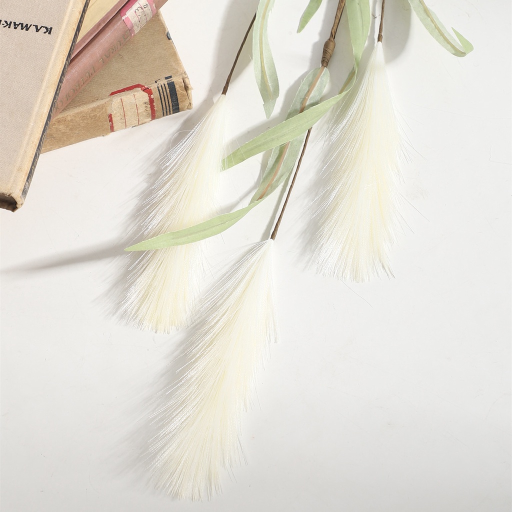 Set 3 Nhánh Lá Cây Nhân Tạo Tự Trang Trí Nhà Cửa / Tiệc Cưới / Năm Mới