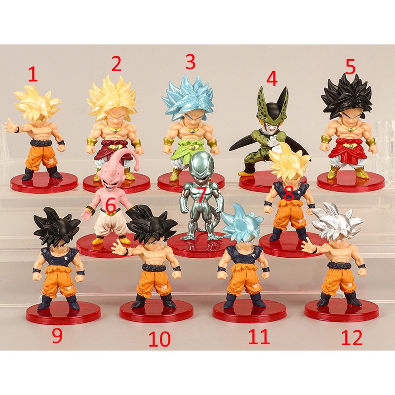 [Mã SKAMA07 giảm 8% tối đa 50K đơn 250K] 6-7cm Lẻ Mô hình nhân vật 7 viên ngọc rồng Dragon Ball Son Goku bộ sưu tập M