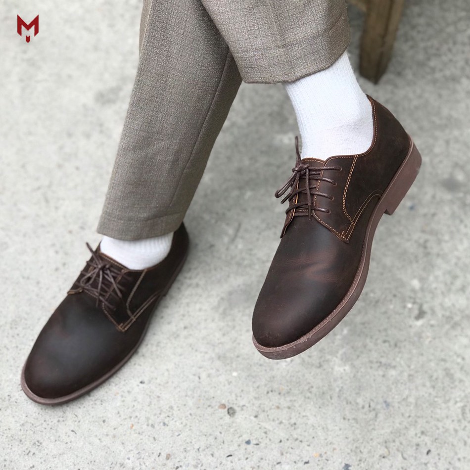 Giày nam MAD plain derby da bò sáp ngựa điên cao cấp cá tính thời trang nam | BigBuy360 - bigbuy360.vn