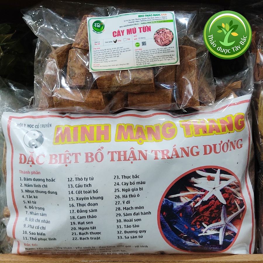 Minh mạng thang, chuẩn 33 vị, 1 thang 2 kg + 1kg rễ cây mú từn, hỗ trợ nam giới, tăng cường sức khỏe
