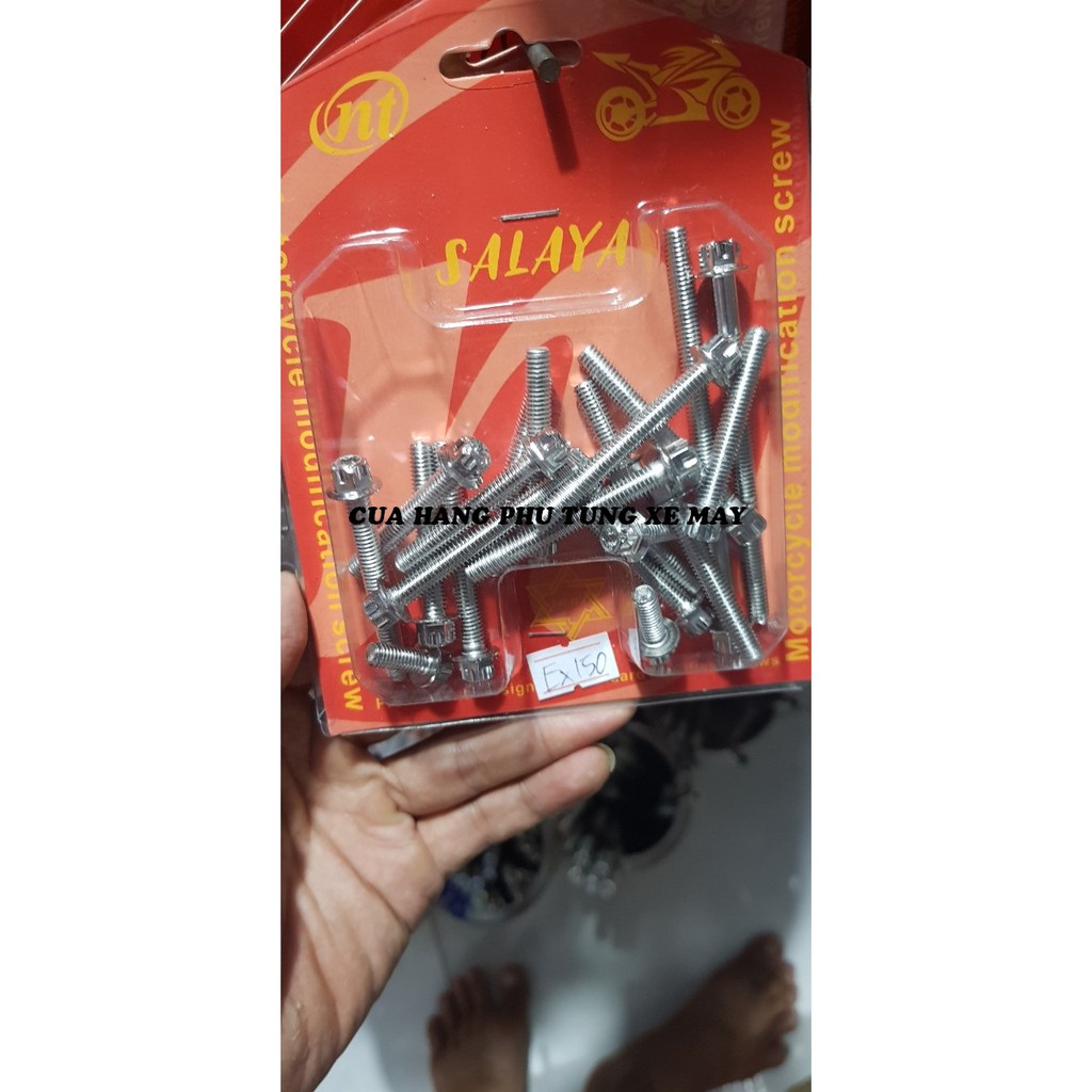 Bộ ốc lốc máy Exciter 150 hàng Salaya (21 con)