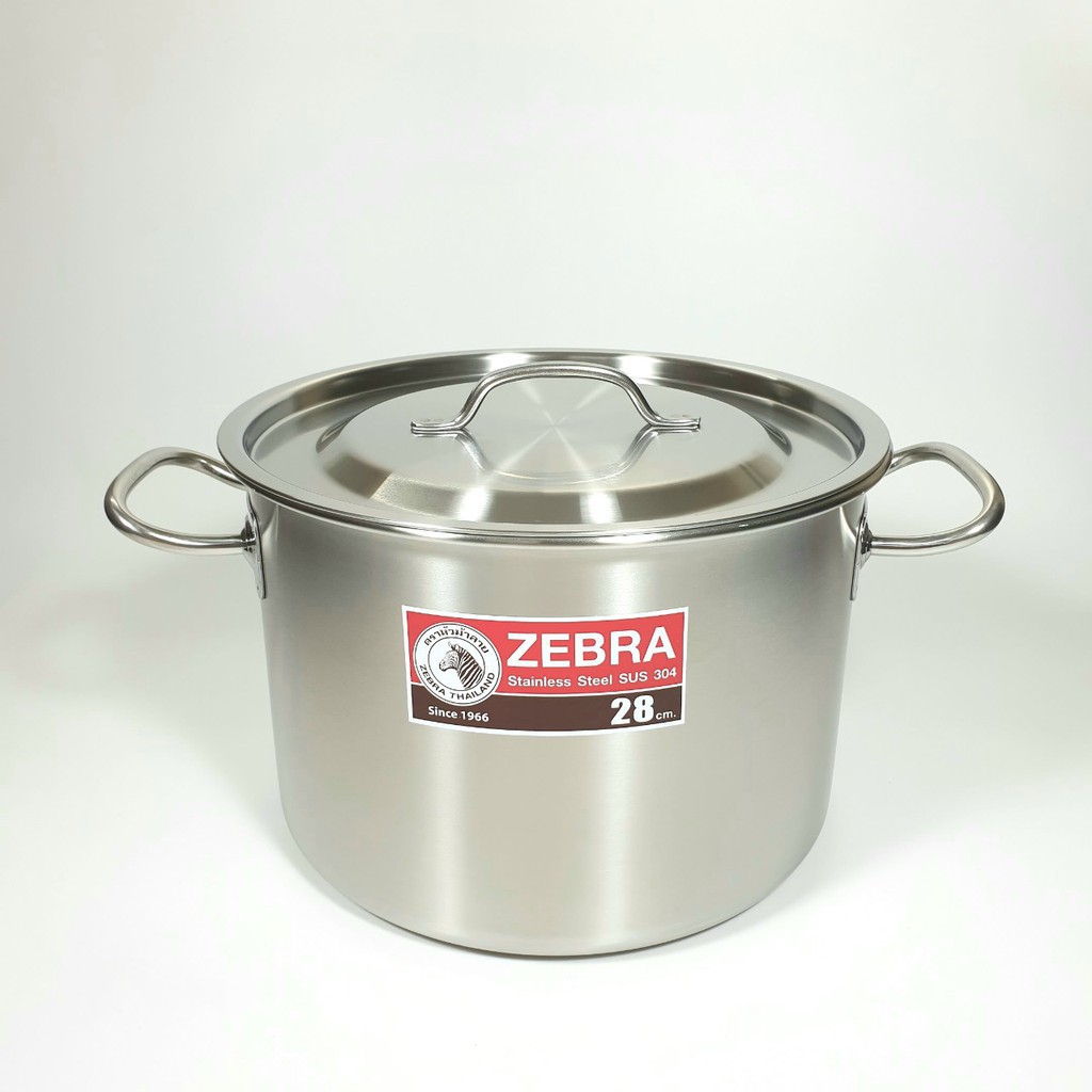 Nồi hầm xương thấp zebra 28cmx20cm-12L-171128, hàng Thái Lan cao cấp, inox 304