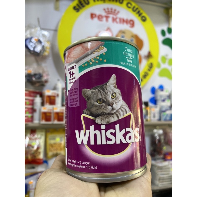 [MỚI VỀ ]Thức Ăn Cho Mèo Pate Whiskas Adult 400gr Cá Biển- Cá Ngừ