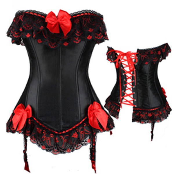 Áo corset viền ren gợi cảm + Quần lọt khe
