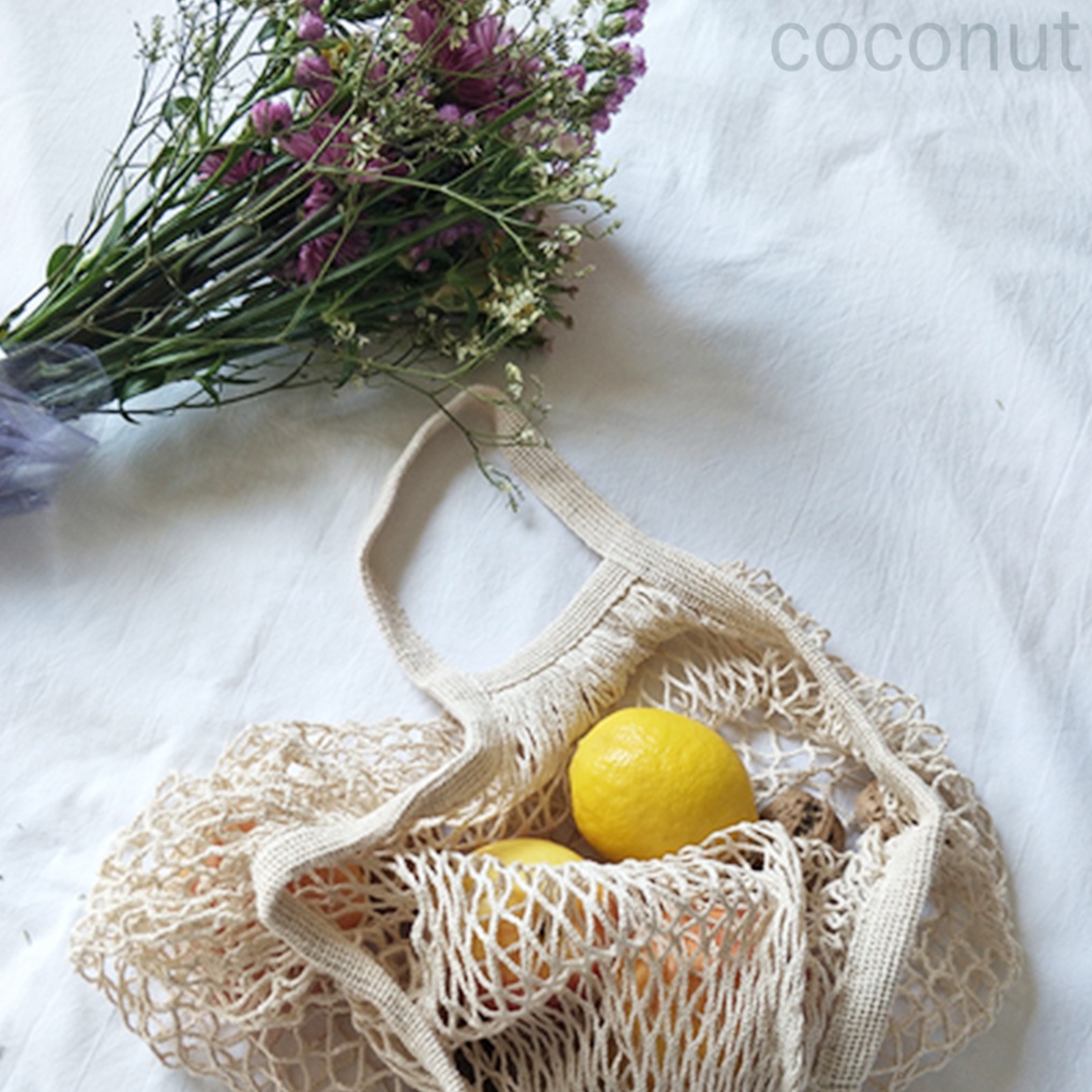 Túi lưới đựng trái cây có dây đeo dài tái sử dụng được