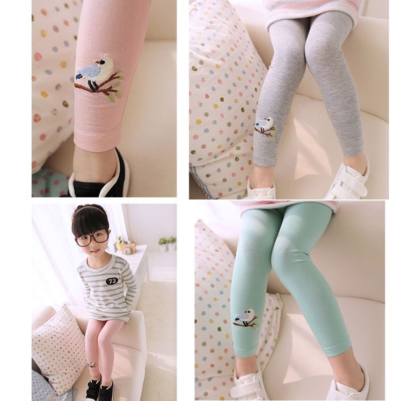 Quần legging in họa tiết xinh xắn đơn giản cho bé gái