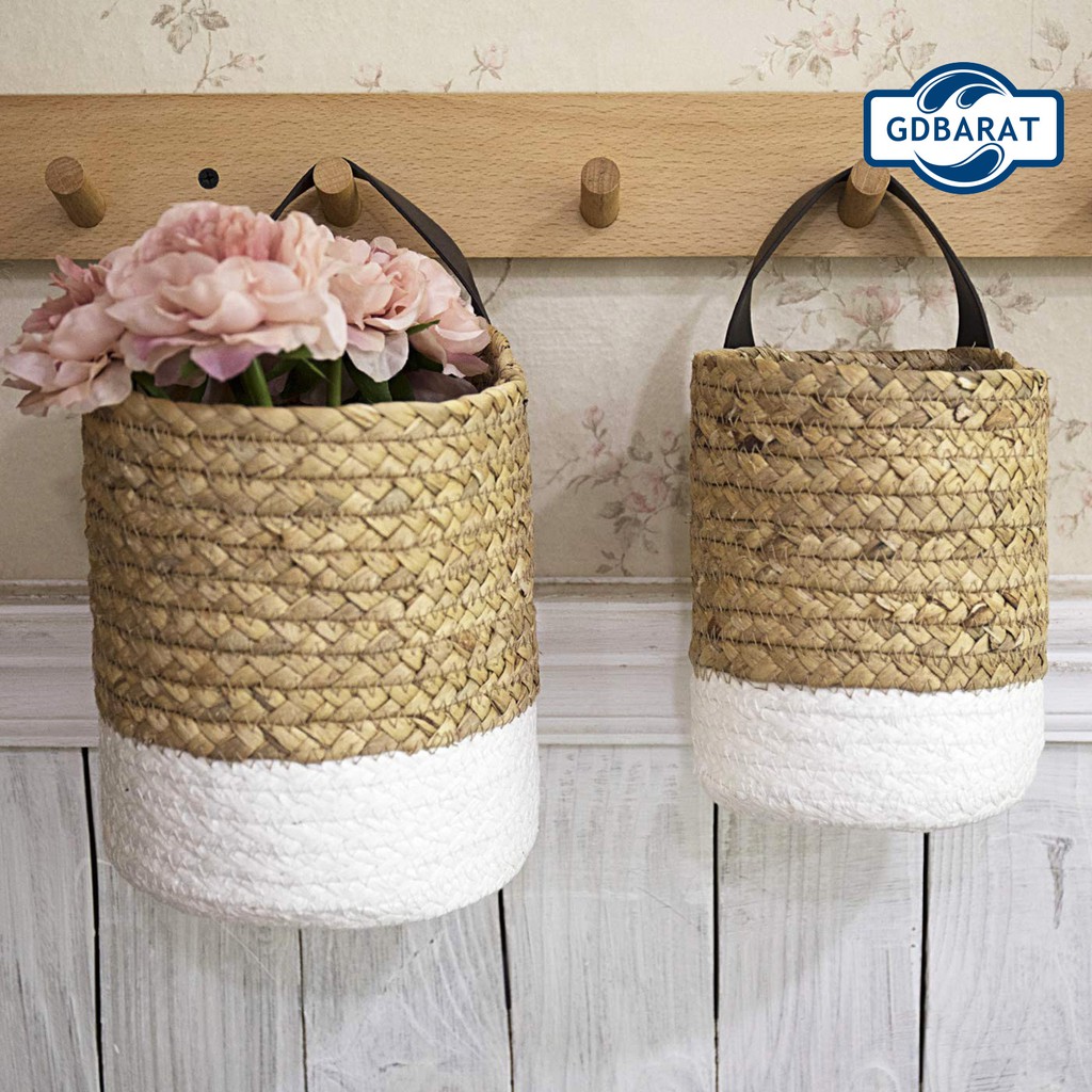Giỏ Hoa Treo Tường Thiết Kế Đan Mây Độc Đáo Tiện Dụng