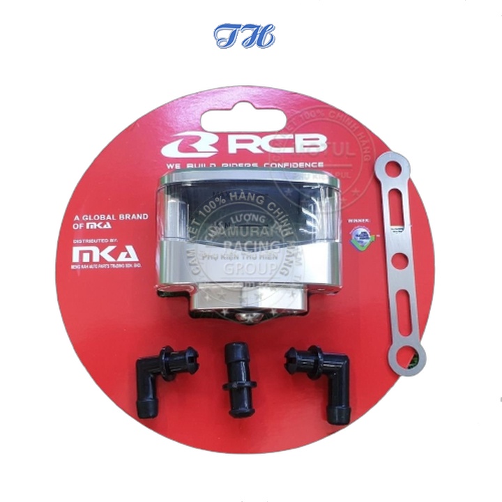 Bình Dầu Xe Máy - Bình Dầu Rời RCB Hình Ovan A2 Gắn Thắng Trước Sau Winner, Exciter, R15, Sonic....Chính Hãng Racing Boy