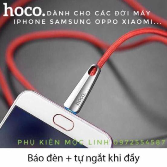 CÁP SẠC NHANH TỰ NGẮT LIGHTNING ANDROID TYPE C HOCO