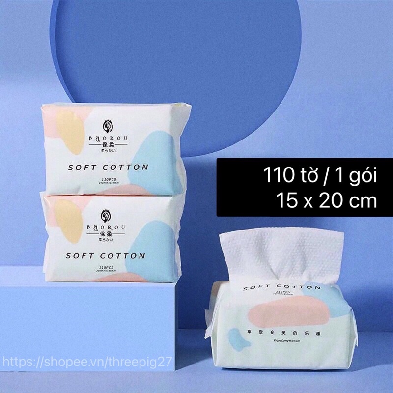 KHĂN LAU MẶT COTTON DẠNG TÚI RÚT, KHĂN LAU MẶT KHÔ | BigBuy360 - bigbuy360.vn