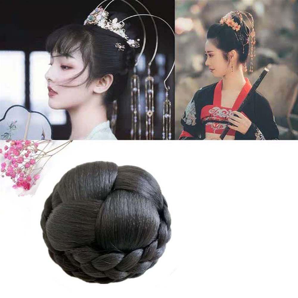 Búi Tóc Giả Thắt Bím Tự Nhiên Dành Cho Nữ