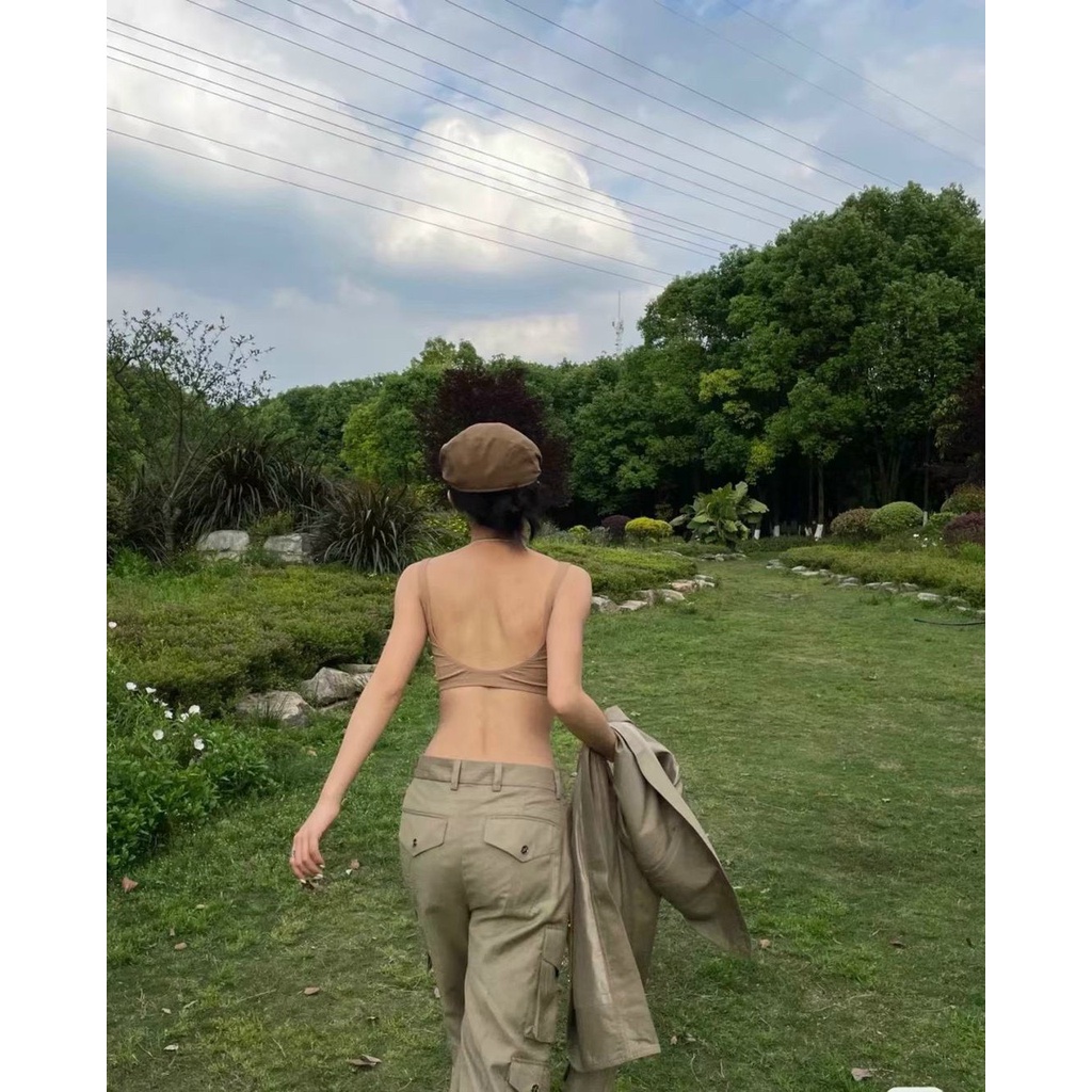 Áo Bralette Trơn Dáng Basic Có Sẵn Mút