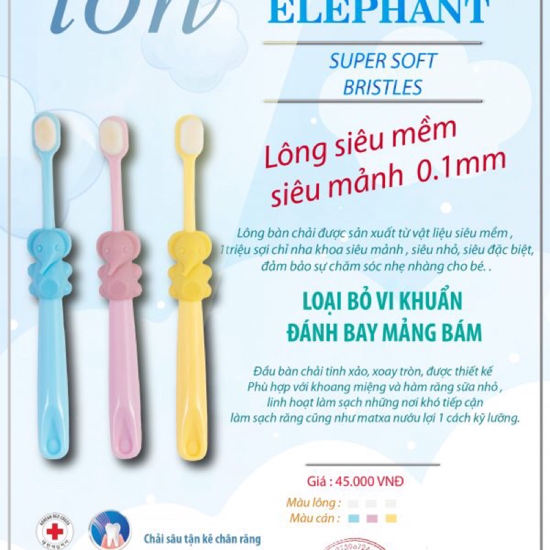 Bàn chải trẻ em ION KIDS nhập khẩu Hàn Quốc