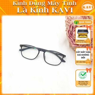 Kính Chống Ánh Sáng Xanh Khi Dùng Máy Tính Kavi KV016 - Gọng Nhựa Dẻo TR90 Dáng Oval, Cắt Có Độ Cận Giá Không Đổi