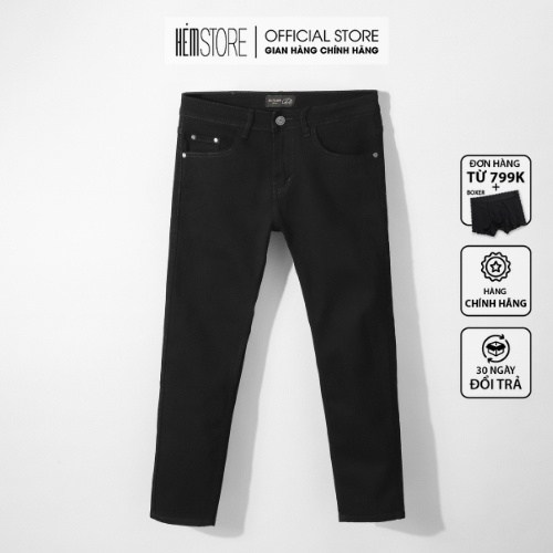 |Hẻm Store| Quần jean nam, quần bò nam Satoshi SAQJ23 form slimfit, phong cách trẻ trung màu đen | BigBuy360 - bigbuy360.vn