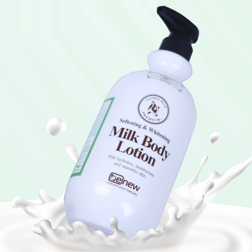 Kem dưỡng thể trắng da, chống khô nẻ tay chân và body BENEW MILK LOTION Hàn quốc 450ml/Chai- Hàng chính hãng