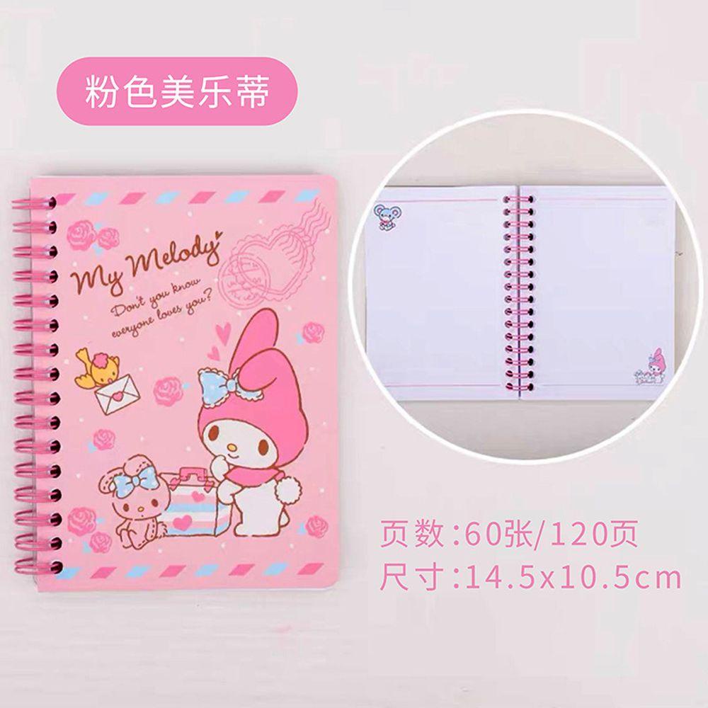 Sổ Tay Bìa Cứng Khổ A6 Họa Tiết Hoạt Hình Anime Cinnamoroll Kuromi Dễ Thương