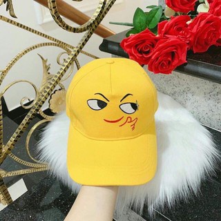 Mũ Lưỡi Trai Thêu Hình Mặt Icon Nón Kết Form Unisex Nam Nữ K33