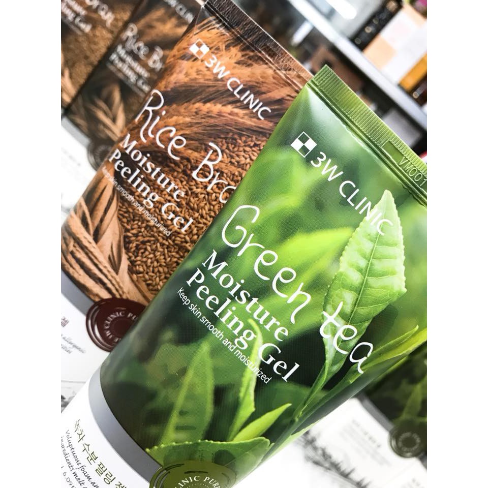 (180g) Gel tẩy tế bào chết 3W trà xanh và gạo nâu 180g dùng cho mặt và toàn thân | BigBuy360 - bigbuy360.vn