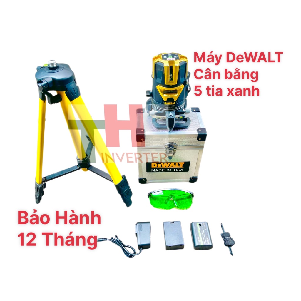 Máy cân mực cân bằng 5 tia laser Dewalt