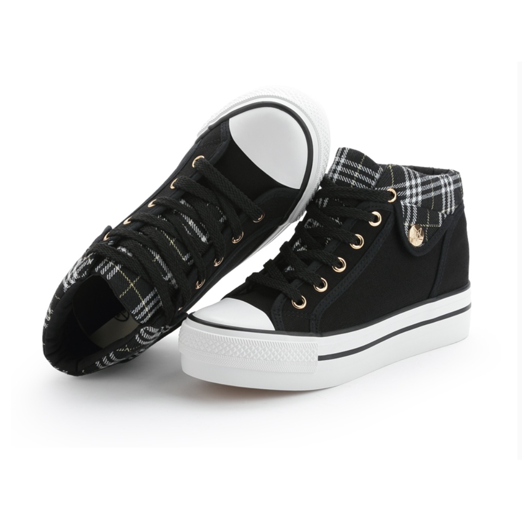 Giày ULZZANG Giày Sneaker Đế Độn Dế Bánh Mì 4CM Cổ Cao