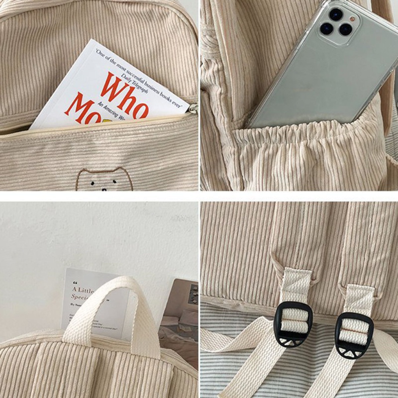 Ba Lô Đi Học / Du Lịch Màu Trơn Dễ Thương Cho Nữ