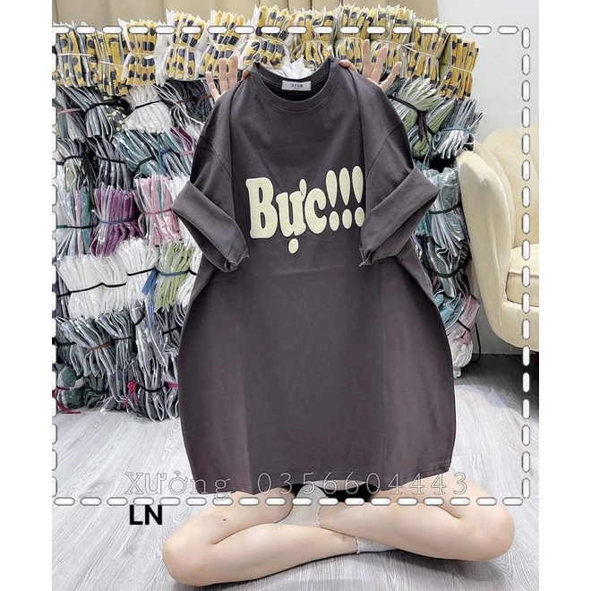 Áo thun tay lỡ BỰC !!! in ngực BIGOMALL - Áo phông nam nữ unisex freesize form rộng 65kg basic tshirt localbrand ulzzang