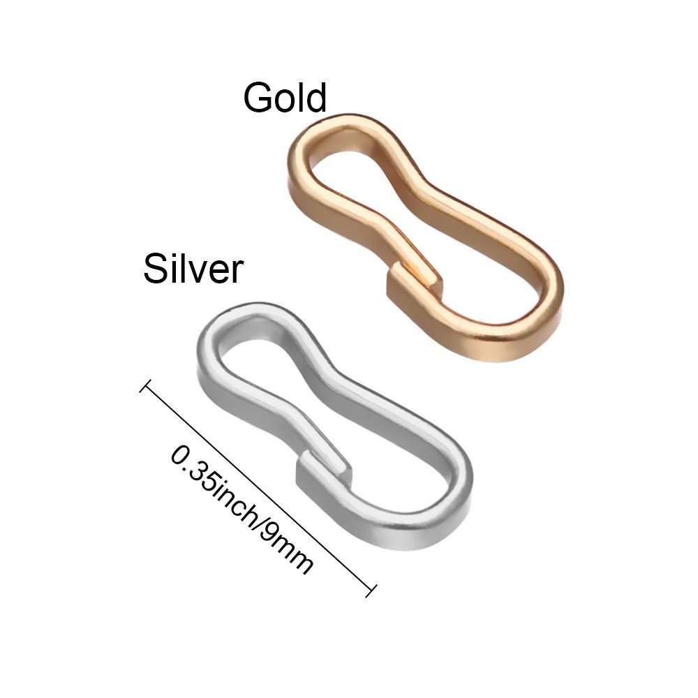 Móc Khóa Kim Loại Mini 2 Màu Kích Thước 9mm Chất Lượng Cao