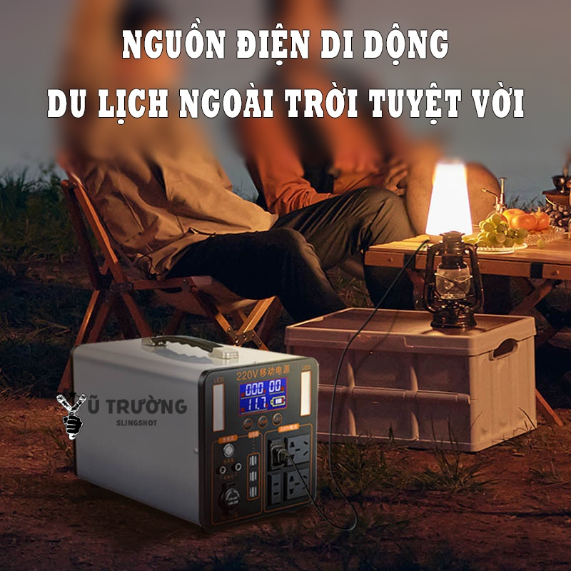 Trạm sạc dự phòng di động - nguồn điện di động du lịch dã ngoại 200.000-500.000 mAh sạc nhanh- nguồn ra 220V-DCP17