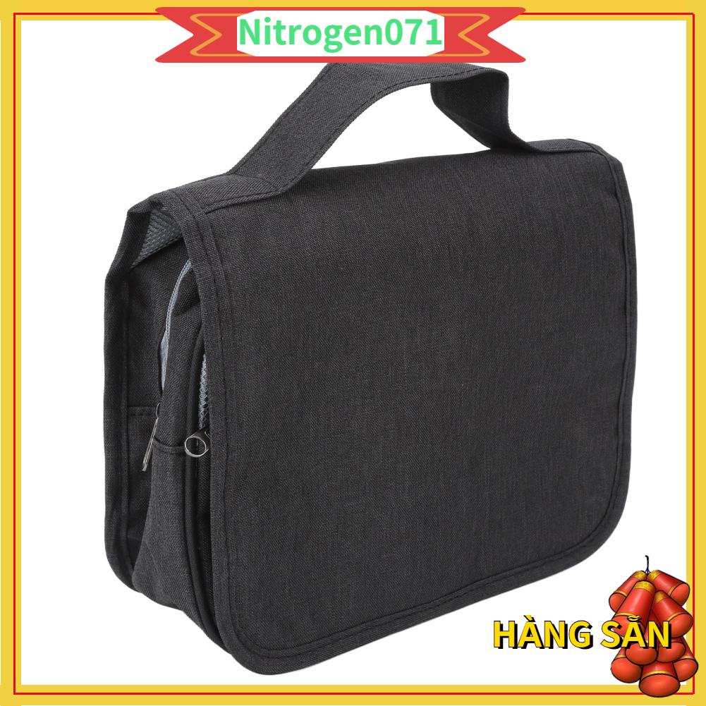 Nitrogen071 Treo Túi vệ sinh Dung tích lớn Lưới xen kẽ Phân loại Lưu trữ mỹ phẩm không thấm nước có móc treo