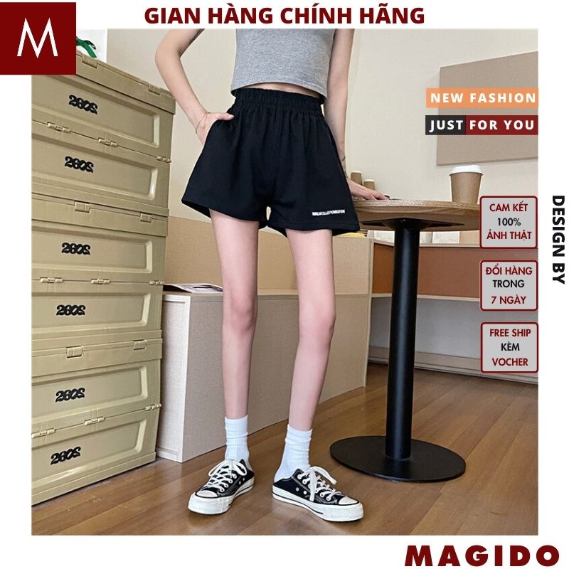 Quần short đùi nữ in chữ gấu kiểu dáng thể thao unisex nam nữ đều mặc dc ulzzang chất cottong mặc mát mùa hè -MAGIDO