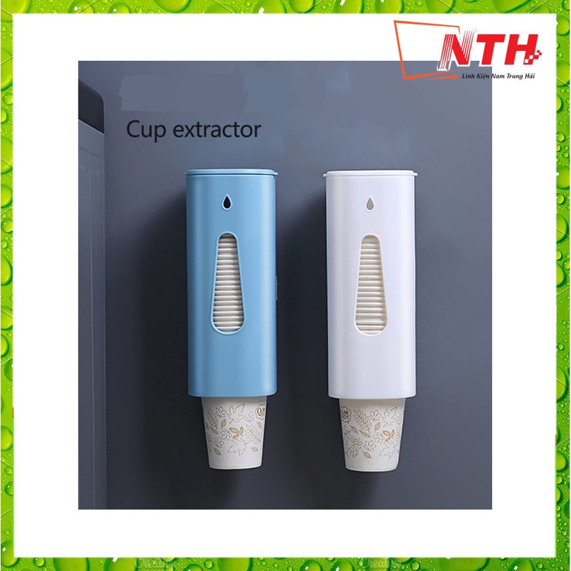 Hộp đựng cốc, ly giấy rút bằng nhựa có nắp đậy