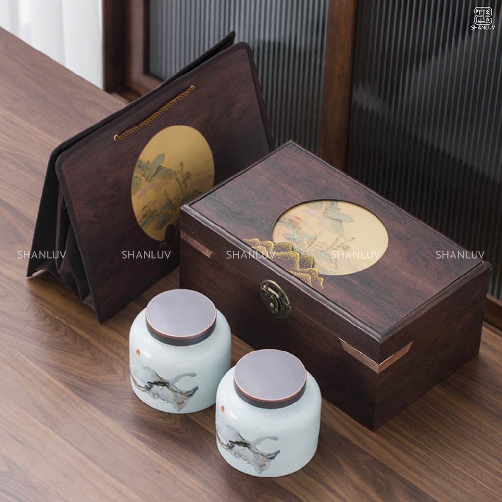 Set Trà Quà Tặng Trà Shan Tuyết Cổ Thụ SHANLUV Cao Cấp