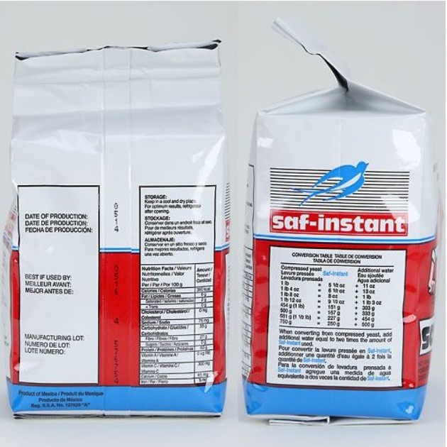 Men khô bánh mì Instant Saf đỏ 125g