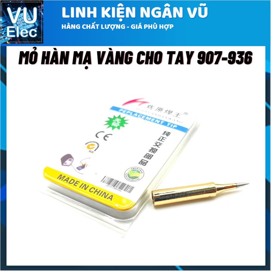 Mỏ hàn 900M-T-I mạ vàng dạng nhọn 900M t I dành cho tay hàn 936/937