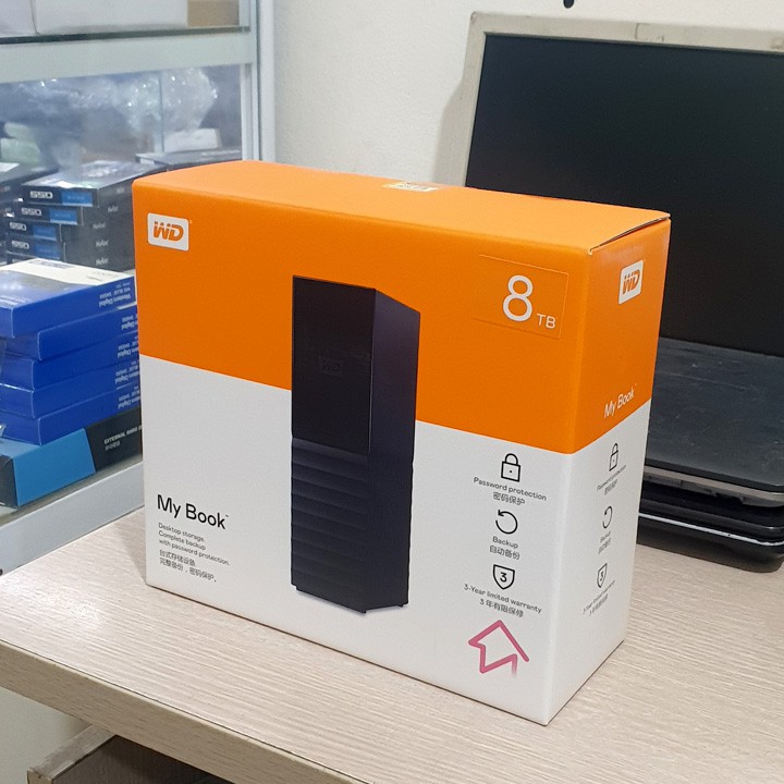 Ổ cứng gắn ngoài USB3.0 Western Digital WD My Book 4TB 6TB 8TB 10TB 12TB 14TB - bảo hành 3 năm