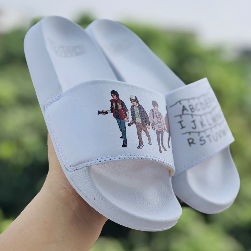 Dép 𝐒𝐇𝐎𝐎𝐏𝐄𝐍❤️FULL BOX + FREESHIP❤️ dép mlb shoopen abc bóng chày quai ngang thể thao nam nữ chất xịn kèm tag mác, trắng