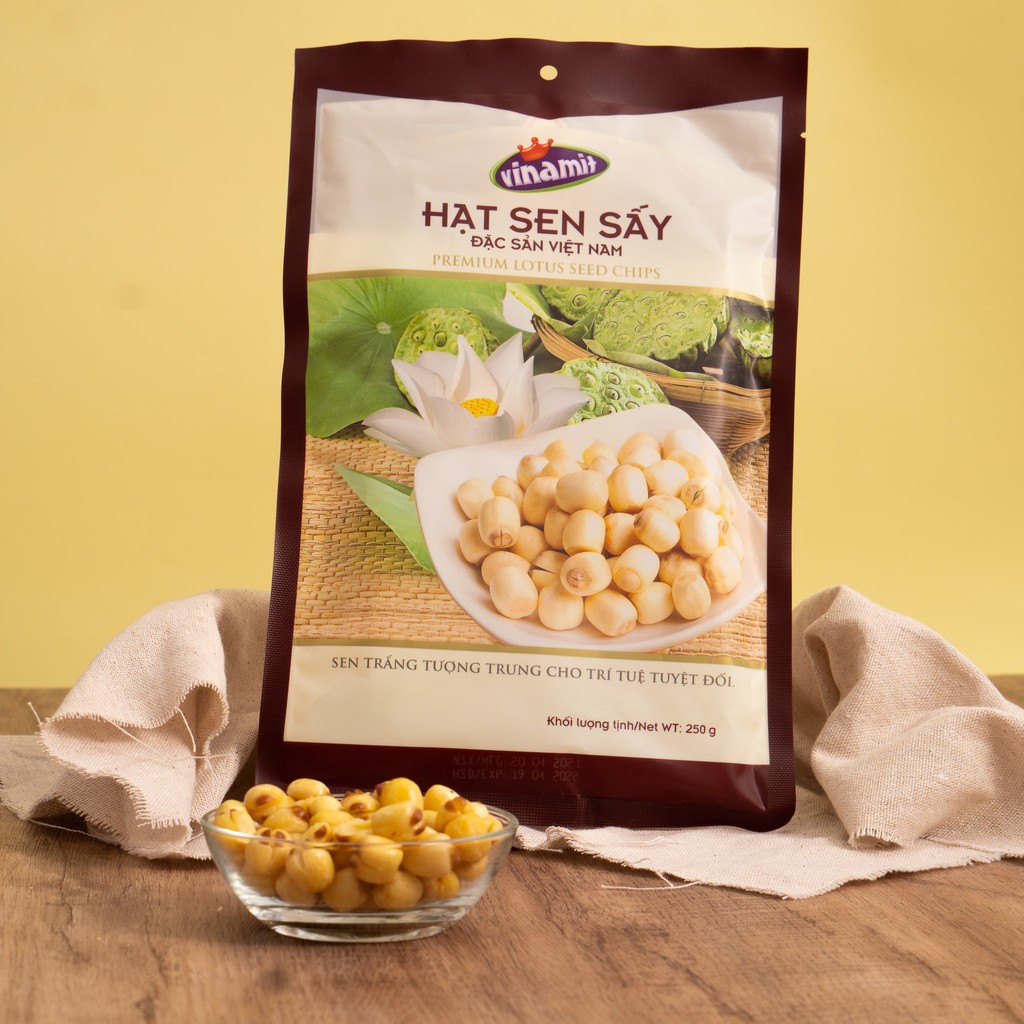 [Có bán thùng] Hạt sen sấy VINAMIT 250gram