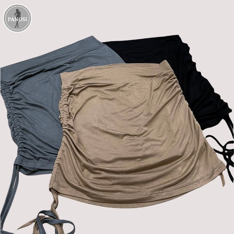 Chân váy nữ ngắn rút dây quyến rũ PANOSI chất thun lạnh hàng Quảng Châu - MÃ CV502