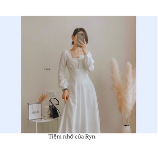 Đầm dự tiệc/ Đầm maxi trắng cúp ngực, đầm dự tiệc xinh cho nàng lên dáng🎀