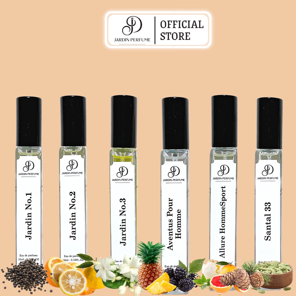 Tinh Dầu Nước Hoa Nam Body Mist Jardin 10ml - Lịch lãm, năng động, tự tin cuốn hút, đẳng cấp