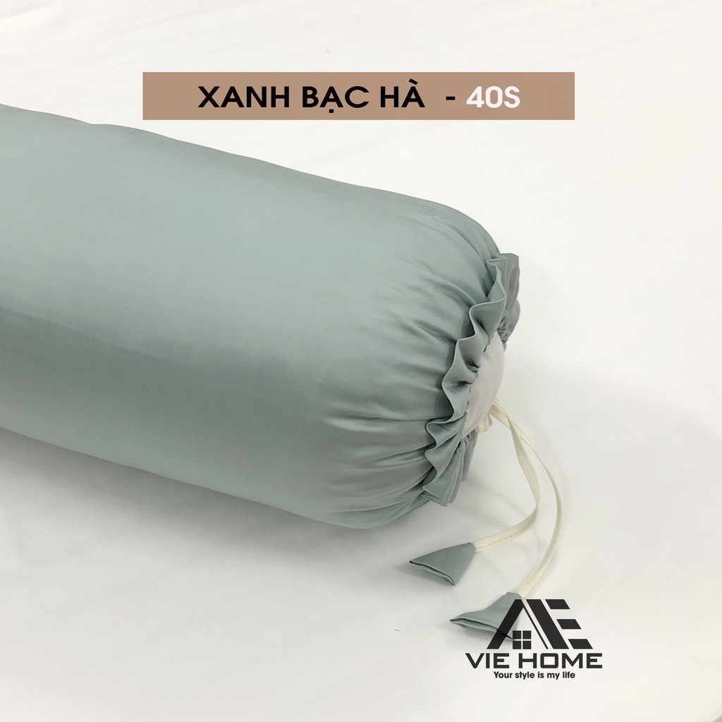 Vỏ gối ôm lụa Tencel 40s VIE HOME - Bedding hàng đẹp kích thước 35x100cm