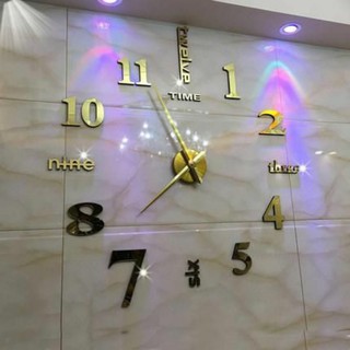 (Hàng CHÍNH HÃNG) Đồng hồ treo tường dán tường 3D Kích thước 130x130cm - NHIỀU MẪU LỰA CHỌN