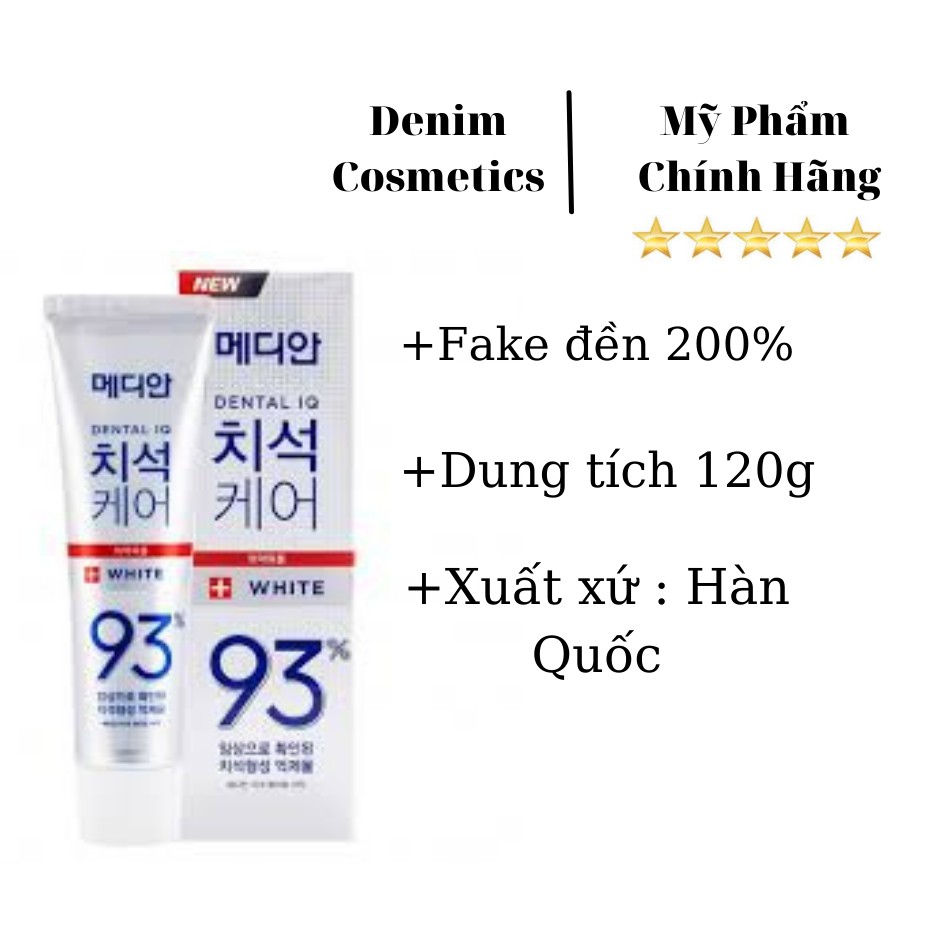 Kem Đánh Răng Median 93% Toothpaste Hàn Quốc màu trắng 120g