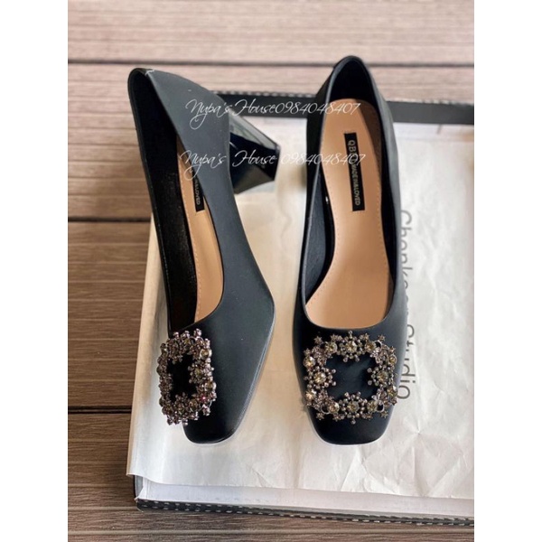 Giày cao gót đế vuông 2022